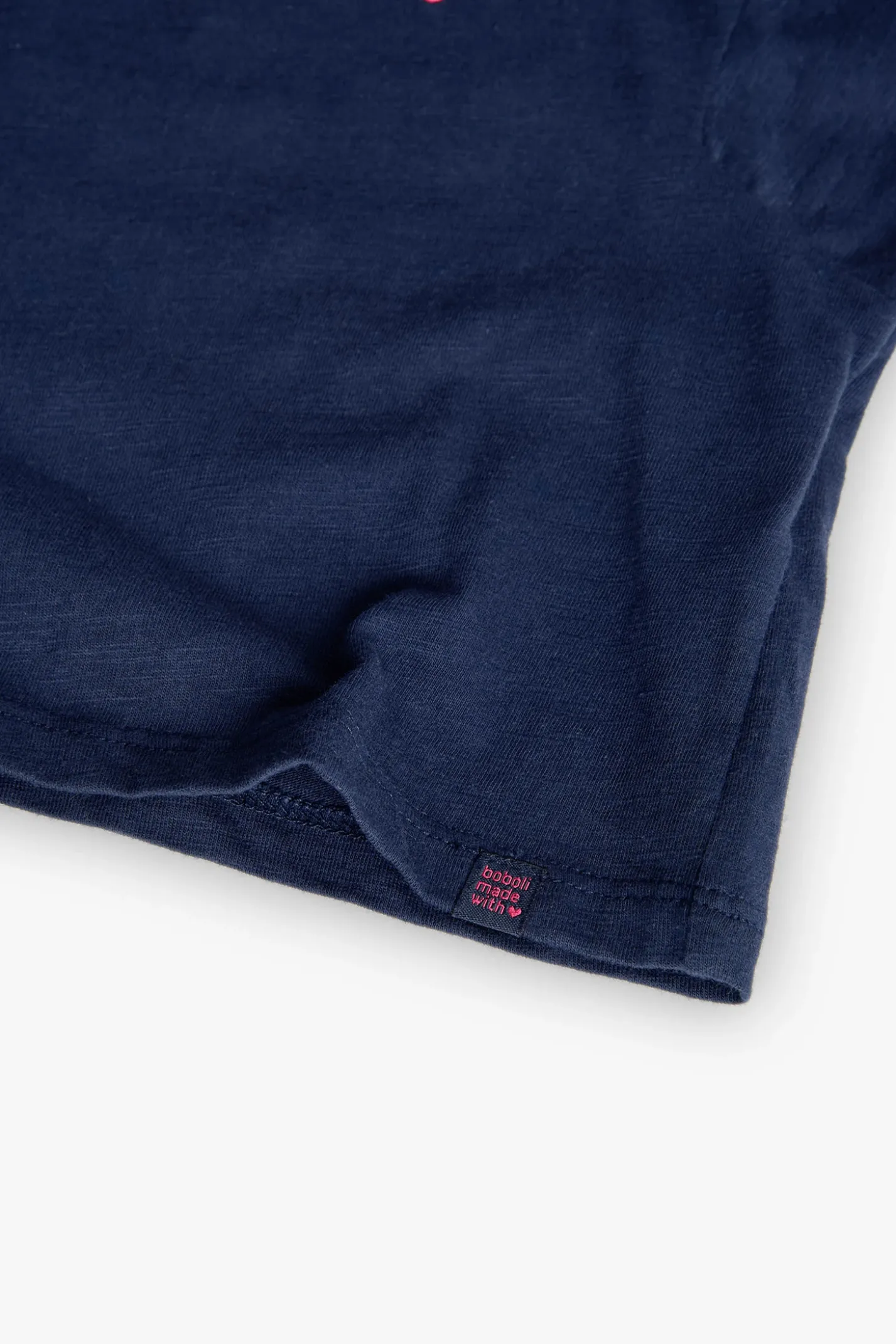 Maglietta a maglia per bambina in blu navy.