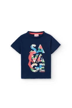 Maglietta a maglia per neonato in blu marino