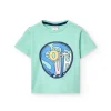 Maglietta a maglia per neonato in verde