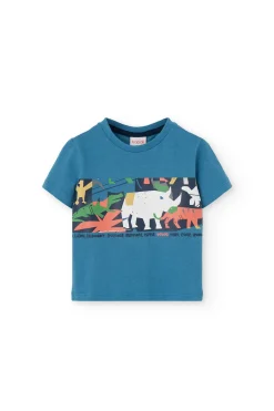 Maglietta a maglia per neonato in blu