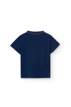 Maglietta a maglia per neonato in blu marino