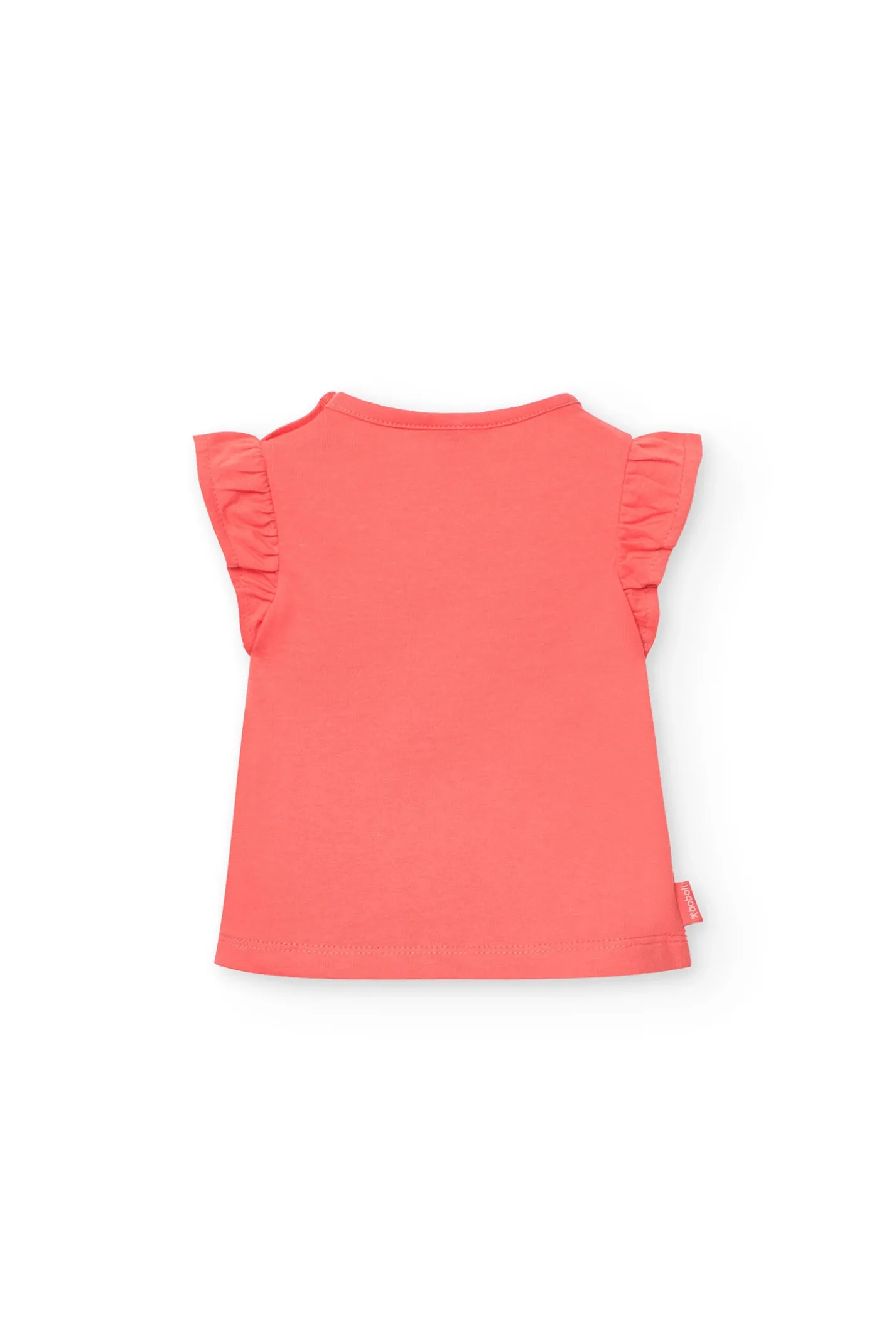 Maglietta a maglia per neonata in rosso con stampa