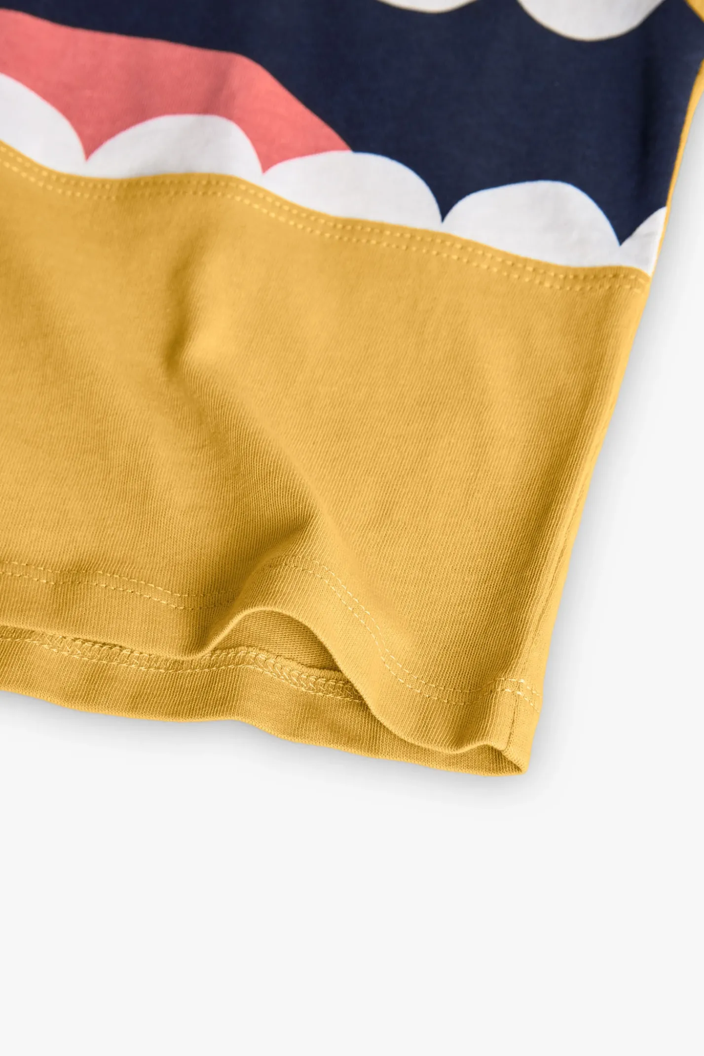 Maglietta a maglia per neonato in colore giallo con stampa.