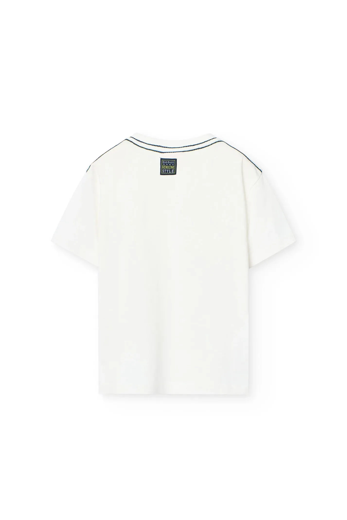 Maglietta base in maglia per bambino di colore bianco