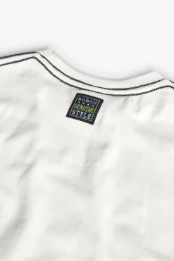 Maglietta base in maglia per bambino di colore bianco