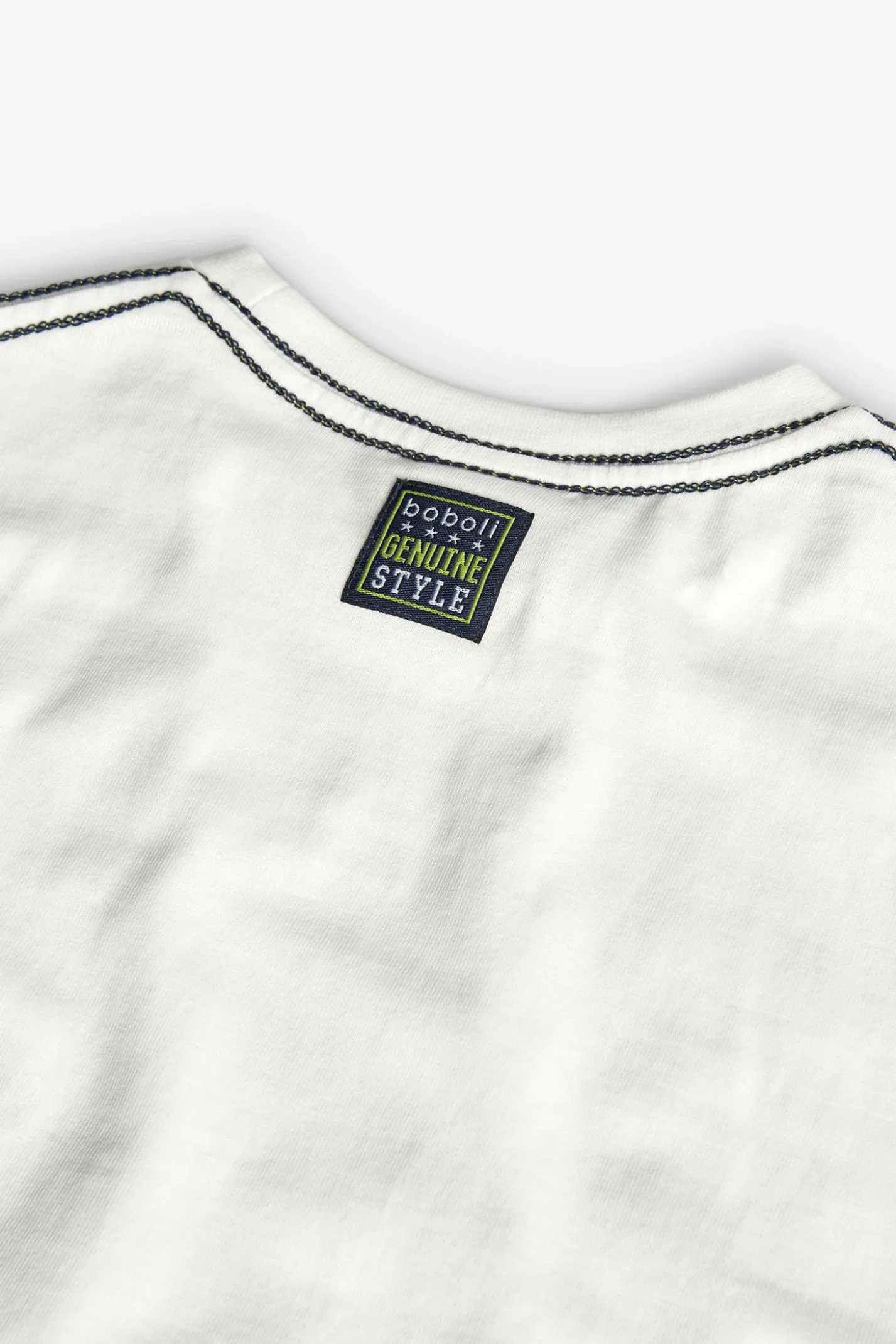 Maglietta base in maglia per bambino di colore bianco