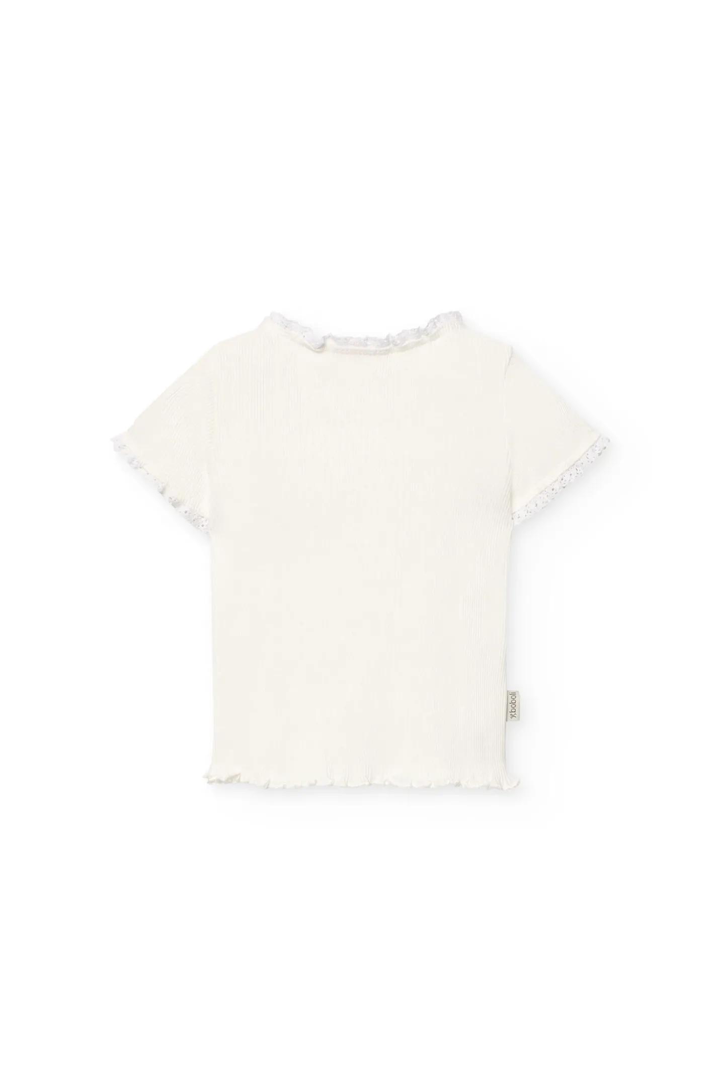 Maglietta basic in jersey per neonata di colore bianco.