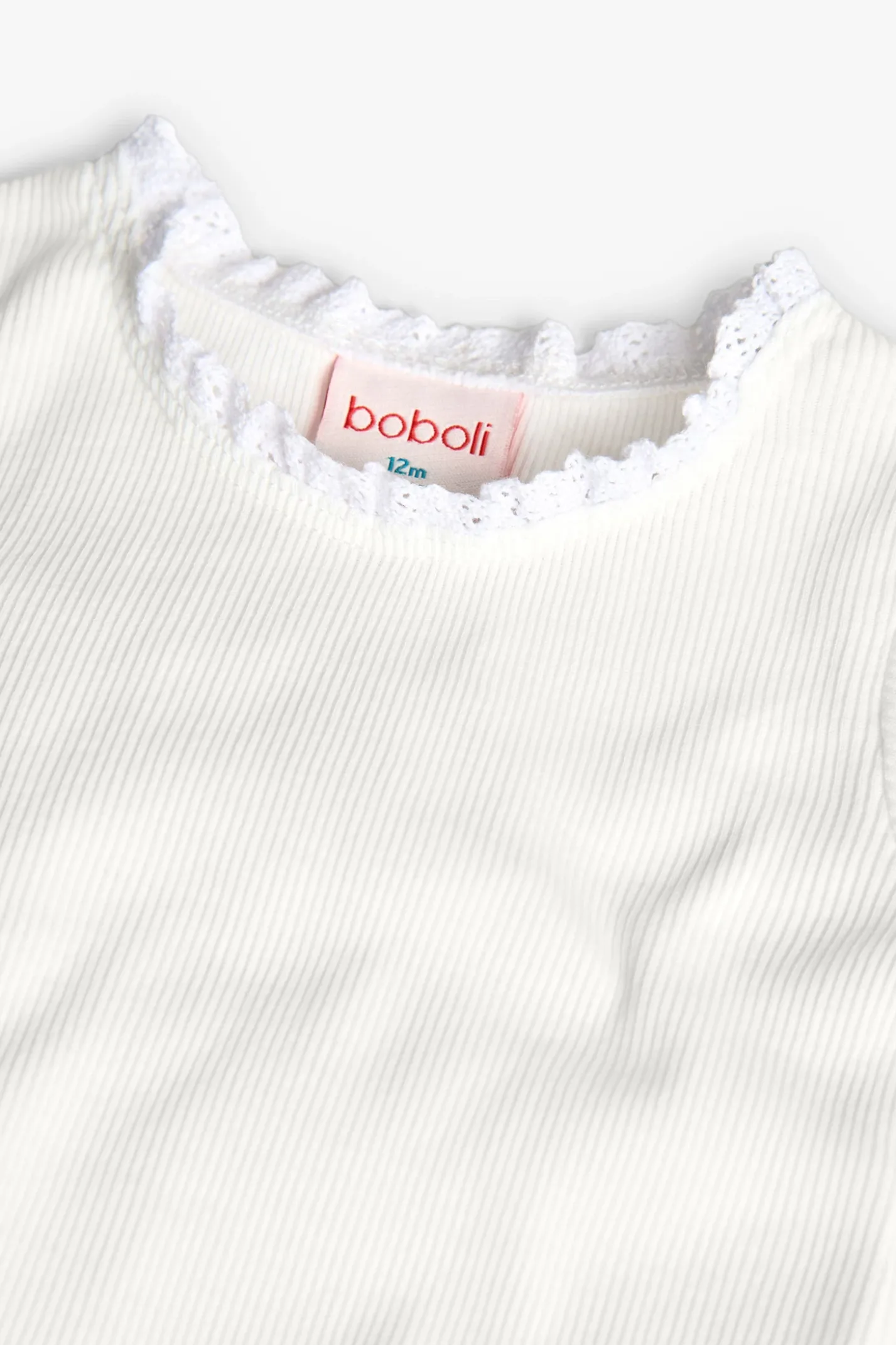 Maglietta basic in jersey per neonata di colore bianco.