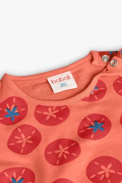 Maglietta basic in maglia per neonata in colore rosso.