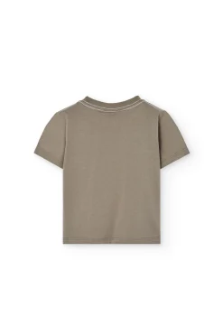 Maglietta di maglia per bambino color marrone