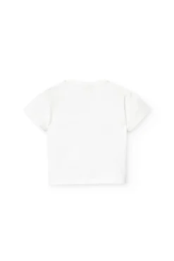 Maglietta di maglia per neonata in bianco