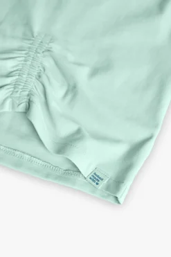 Maglietta elastica a maglia per bambina in colore verde