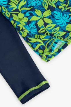 Maglietta in maglia di poliammide per bambina di colore blu marino