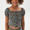 Maglietta in maglia per bambina con stampa