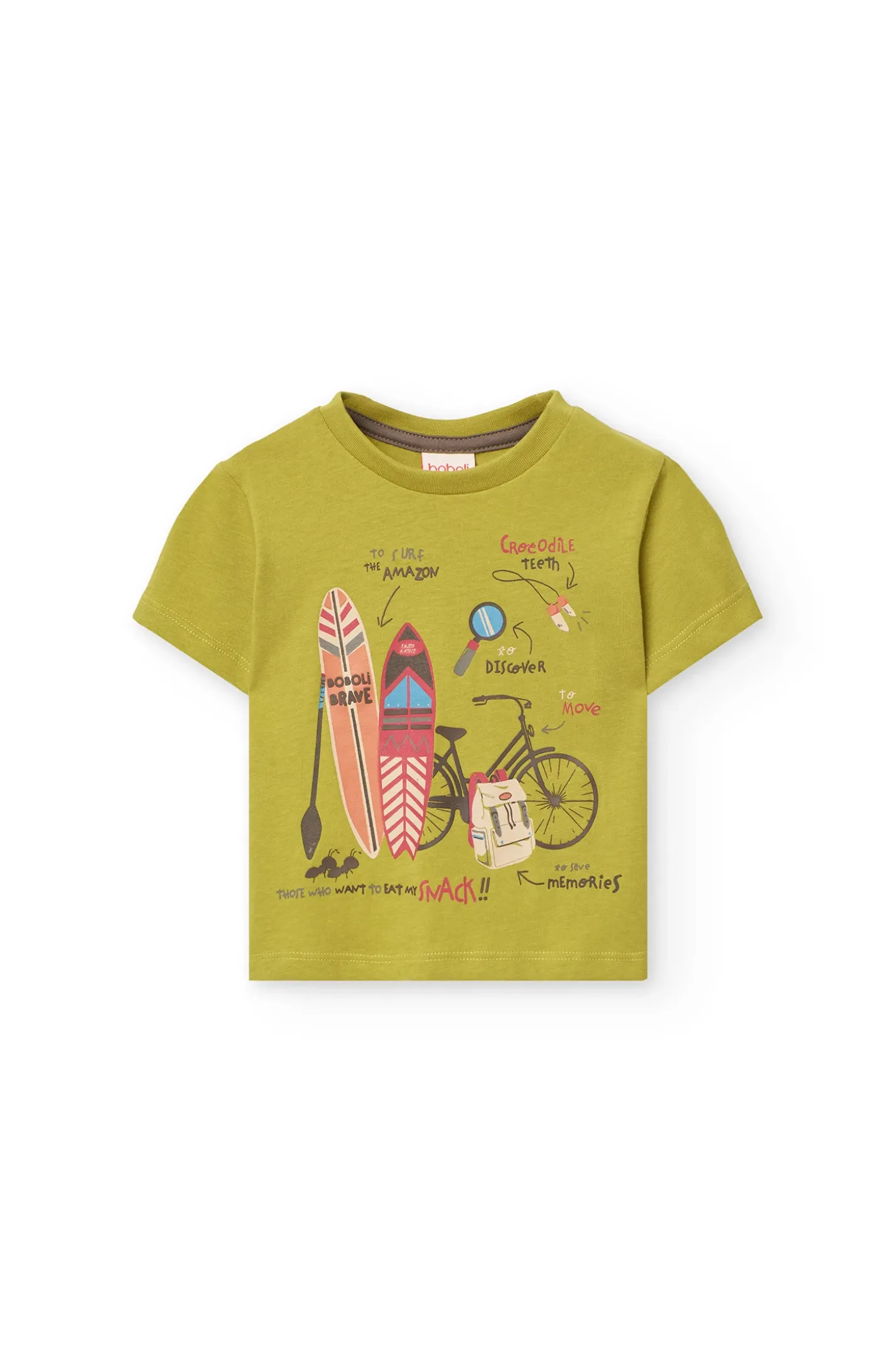 Maglietta in maglia per bambino colore verde