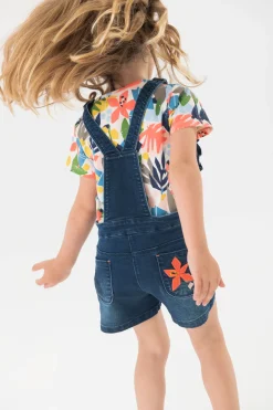 Maglietta in maglia per bambina con stampa floreale