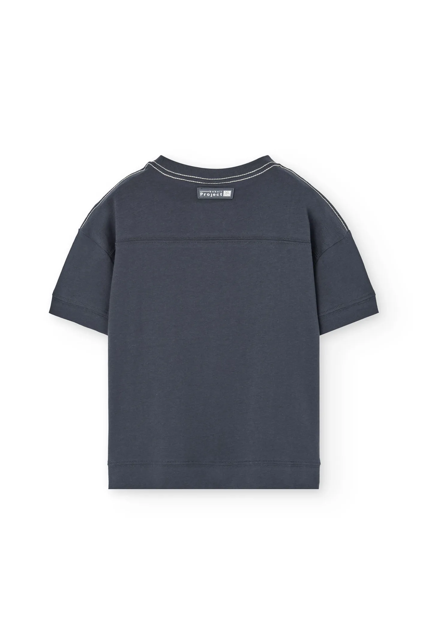 Maglietta in maglia per bambina di colore grigio.