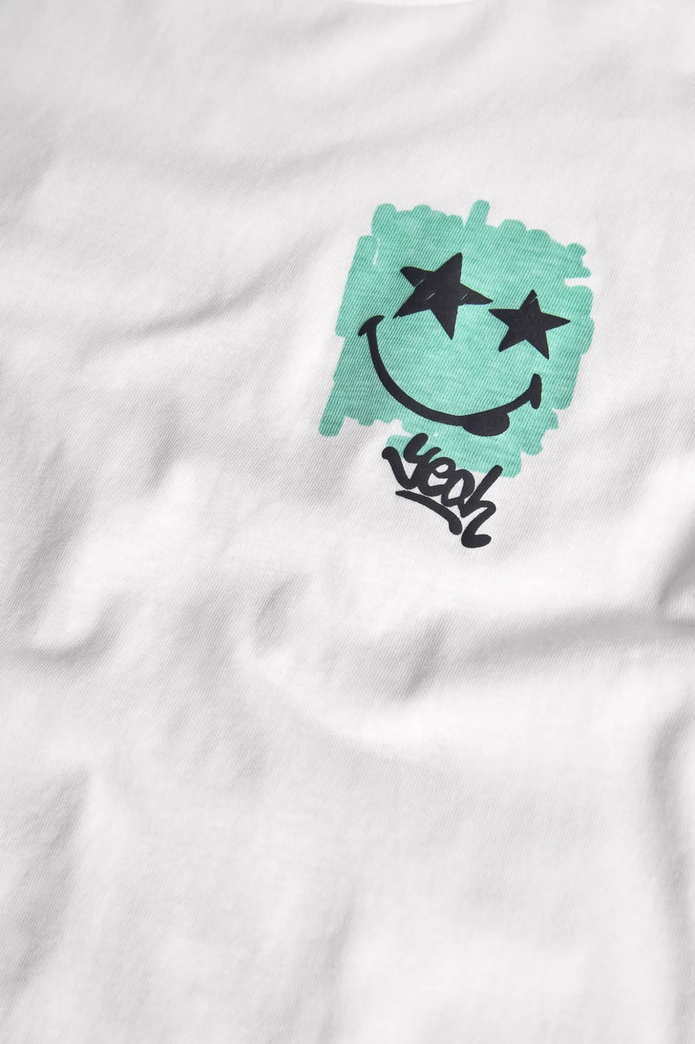 Maglietta in maglia per bambino di colore bianco con stampa