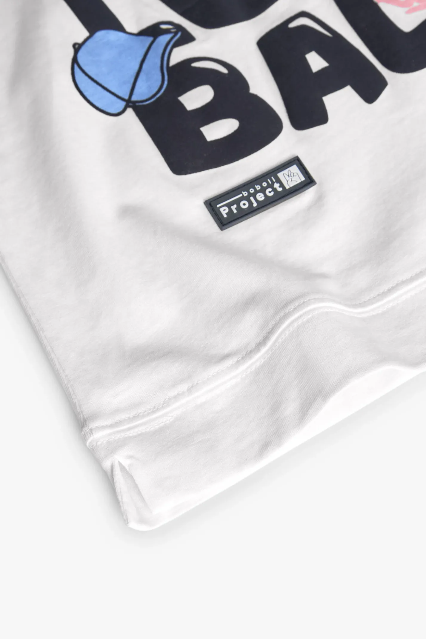 Maglietta in maglia per bambino di colore bianco con stampa