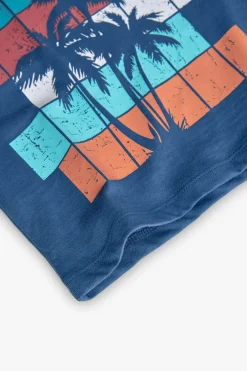 Maglietta in maglia per bambino in colore blu