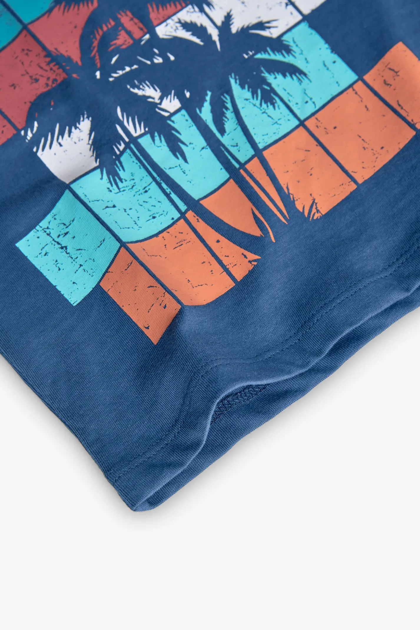 Maglietta in maglia per bambino in colore blu