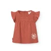 Maglietta in maglia per neonata di colore arancione