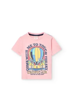 Maglietta in maglia per neonato di colore rosa