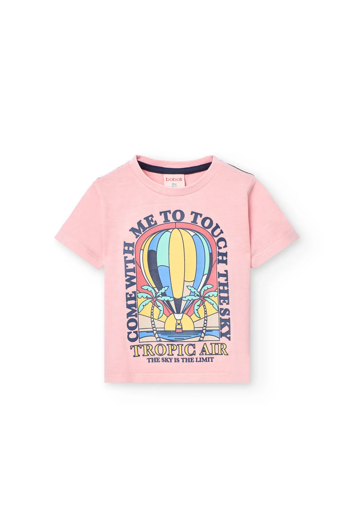 Maglietta in maglia per neonato di colore rosa