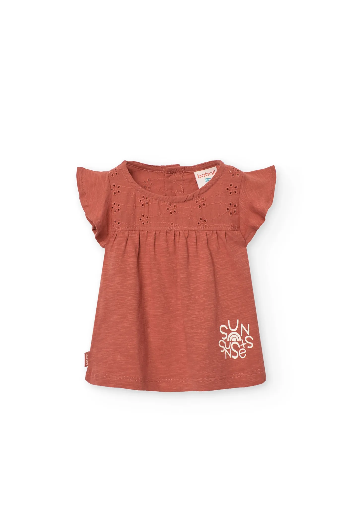 Maglietta in maglia per neonata di colore arancione
