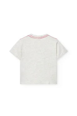 Maglietta in maglia per neonato di colore écru