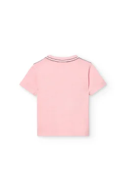 Maglietta in maglia per neonato di colore rosa