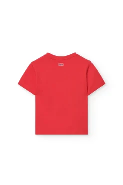 Maglietta in maglia per neonato di colore rosso