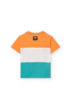 Maglietta in maglia per neonato color arancione