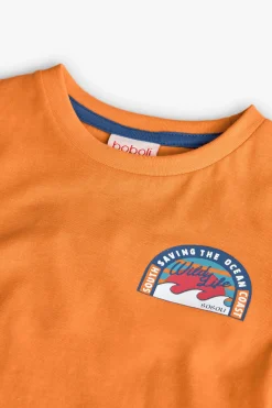 Maglietta in maglia per neonato di colore arancione