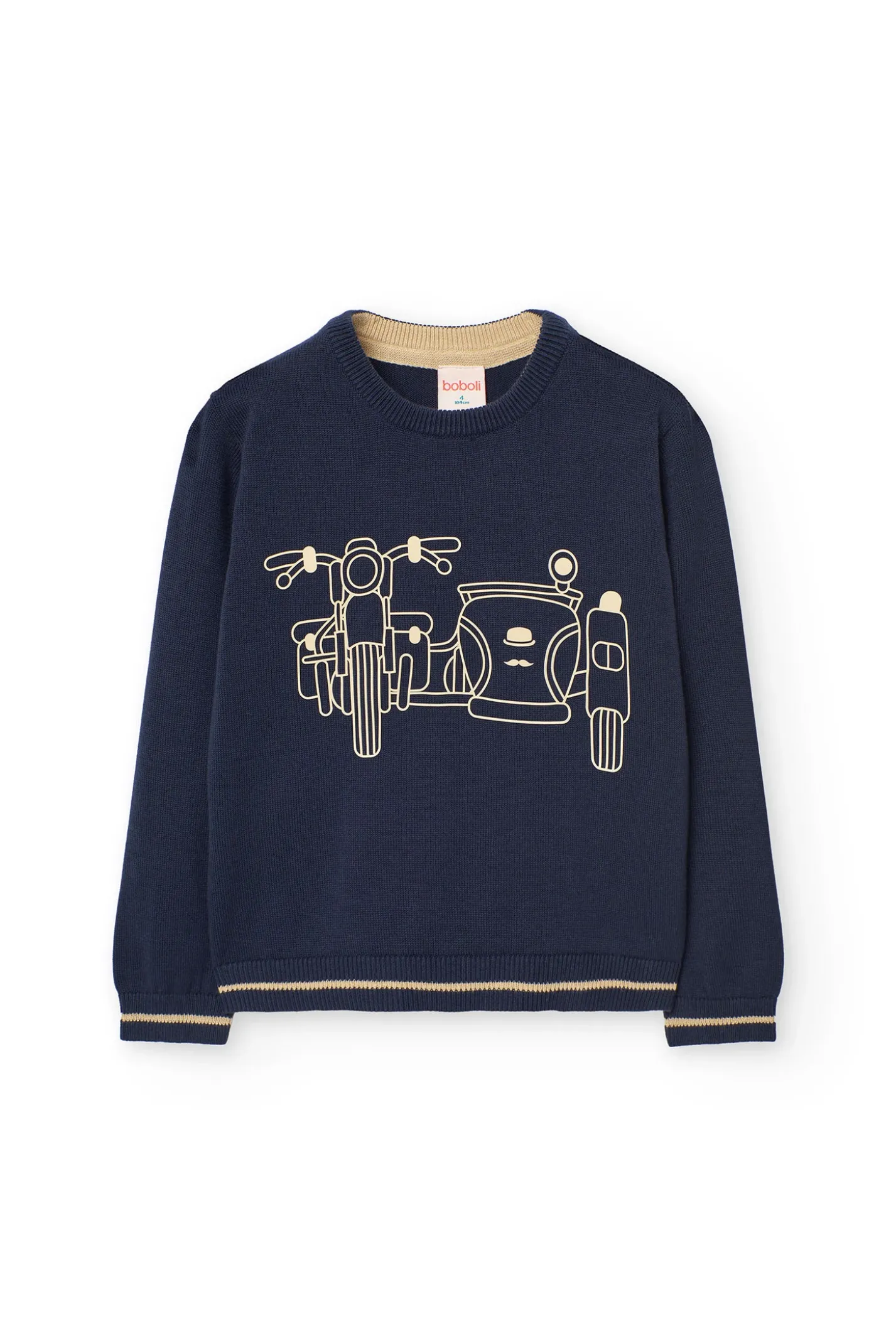 Maglione in maglia per bambino di colore blu marino