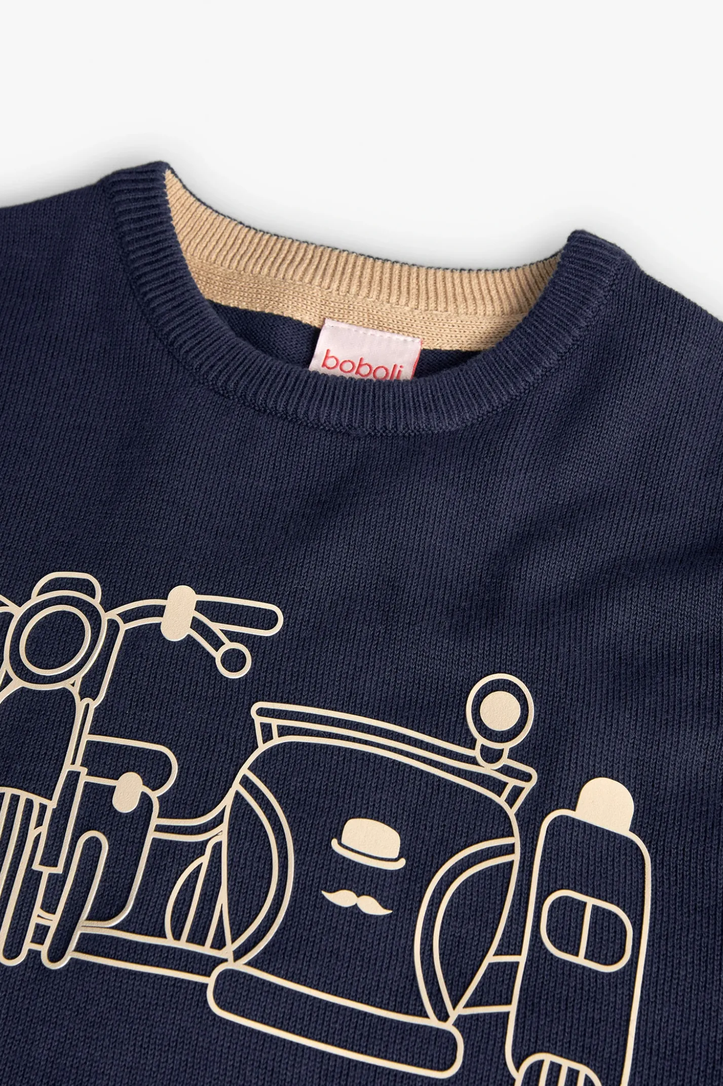Maglione in maglia per bambino di colore blu marino