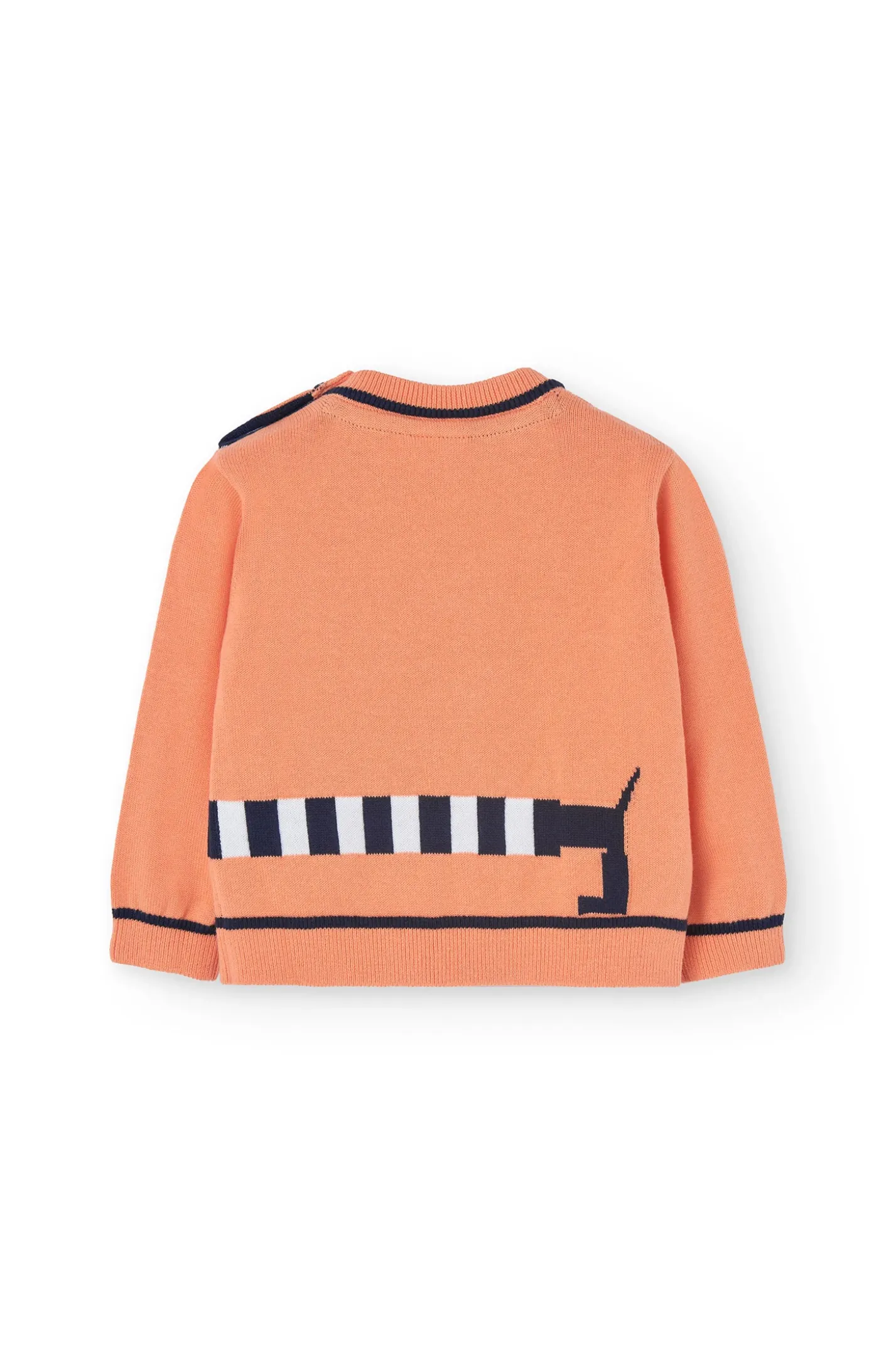 Maglione tricotoso per neonato di colore arancione