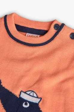 Maglione tricotoso per neonato di colore arancione
