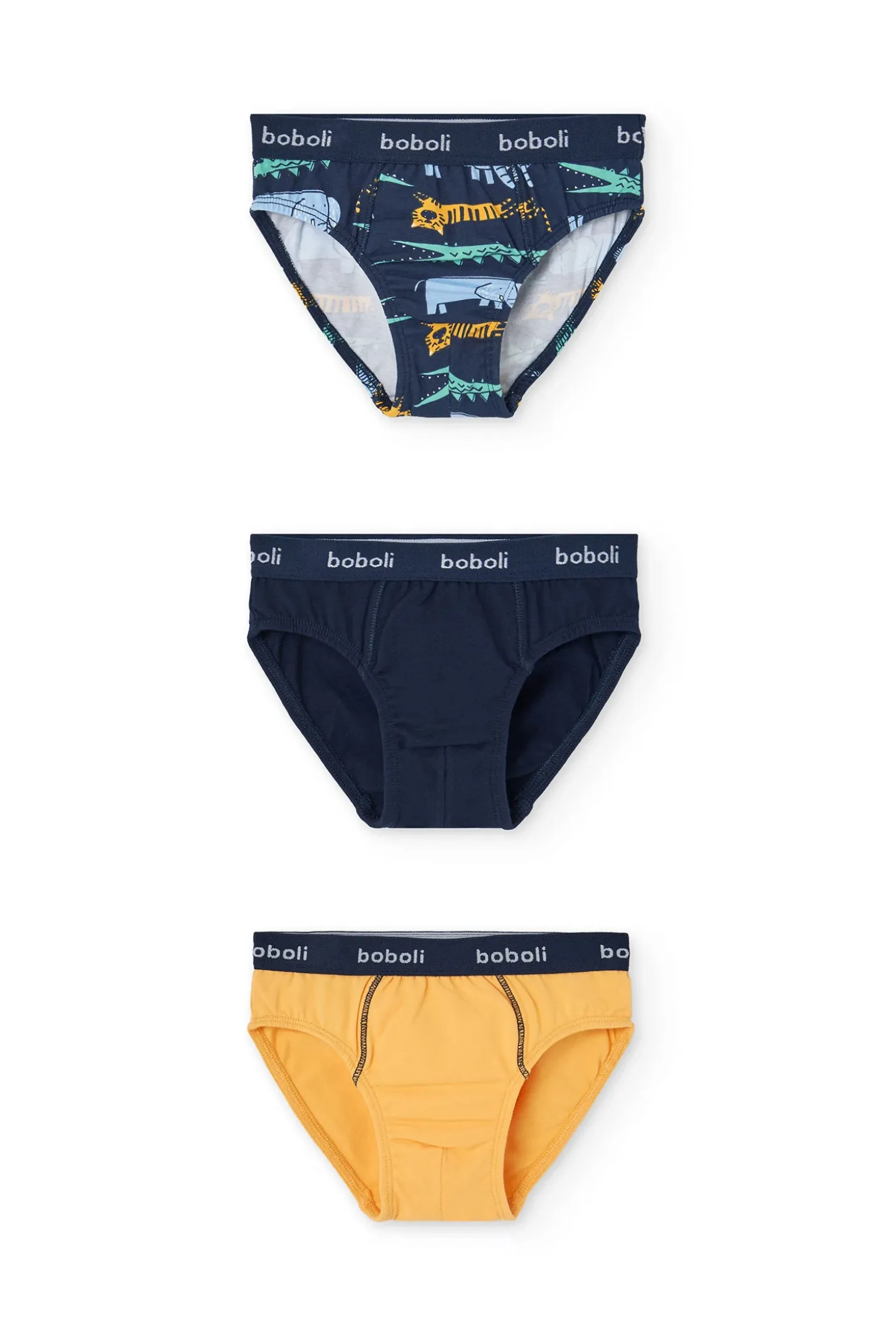 Pacco di mutande a maglia per bambino di colore giallo