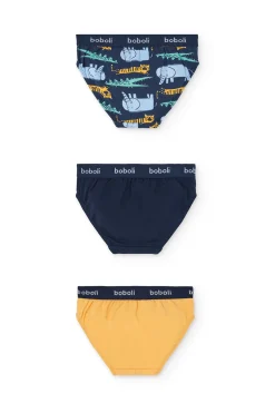 Pacco di mutande a maglia per bambino di colore giallo