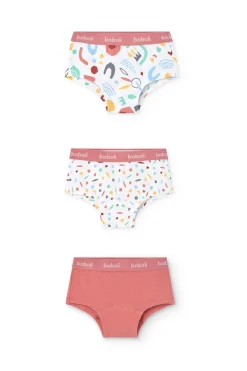 Pacco di slip in maglia per bambina con stampa