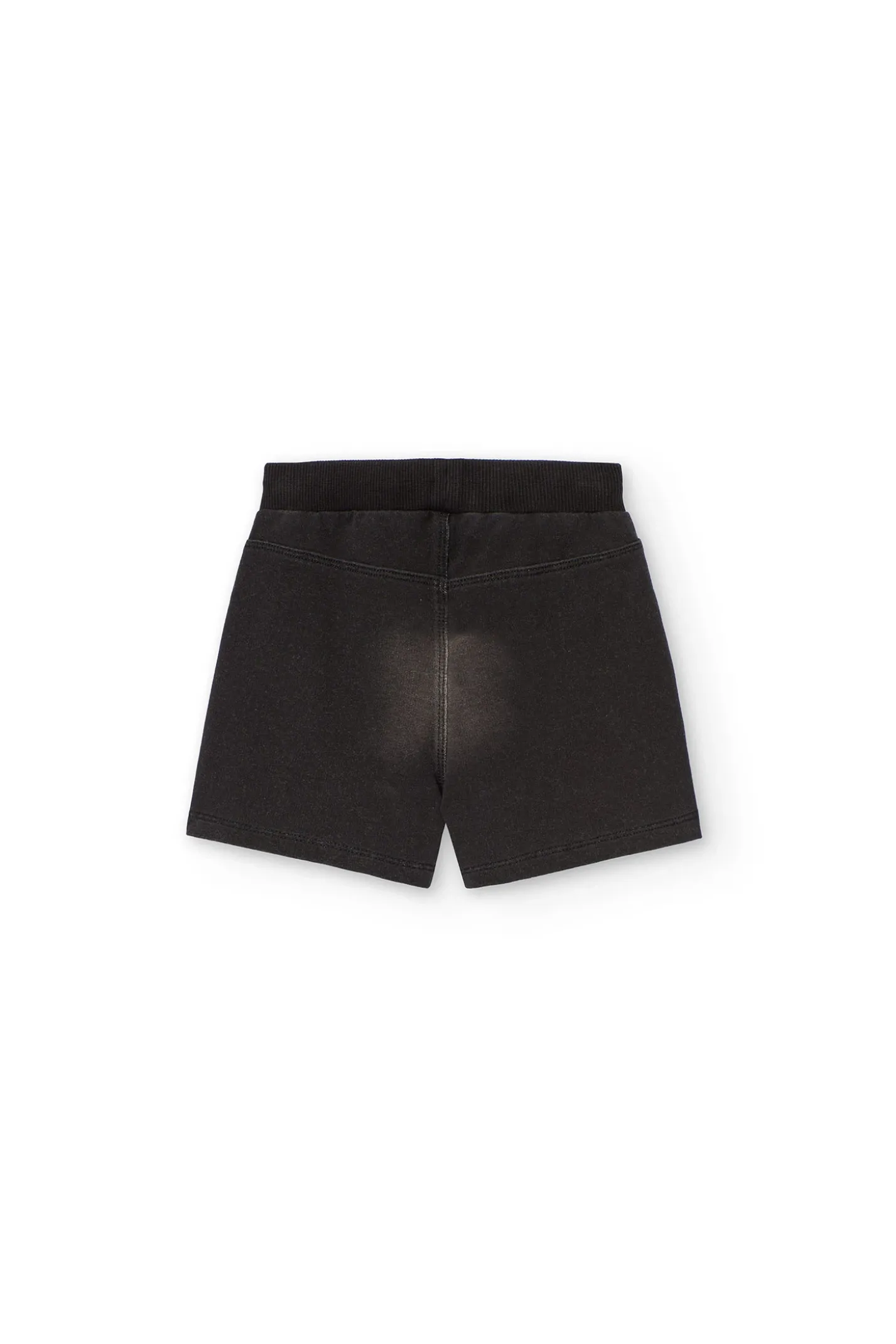 Pantalón felpa denim para bebé niño en negro