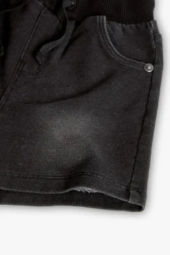 Pantalón felpa denim para bebé niño en negro