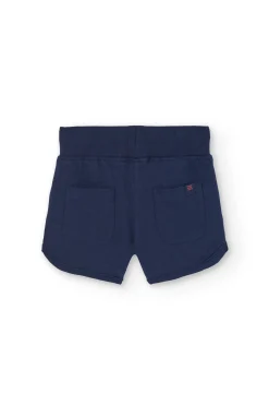 Pantaloncini in felpa per bebè in blu navy