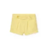 Pantaloncini in maglia per neonata in colore giallo
