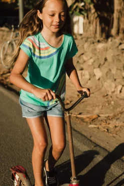 Pantaloncini in maglia per bambina in colore BLEACH