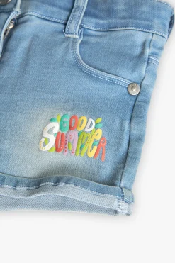 Pantaloncini in maglia per bambina in colore BLEACH