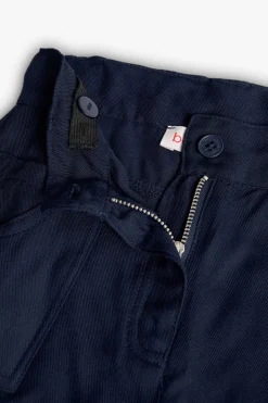 Pantalone cargo in viscosa per bambina di colore blu navy