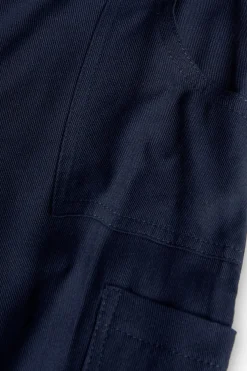 Pantalone cargo in viscosa per bambina di colore blu navy