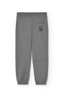 Pantalone jogger in felpa per bambino di colore grigio